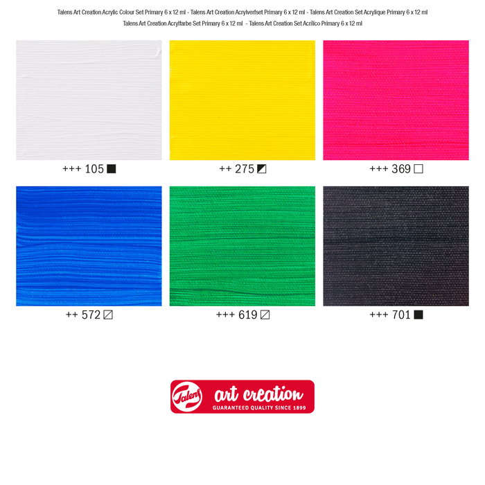 Talens Art Creation Set acrílico Primary de 6 x 12 ml